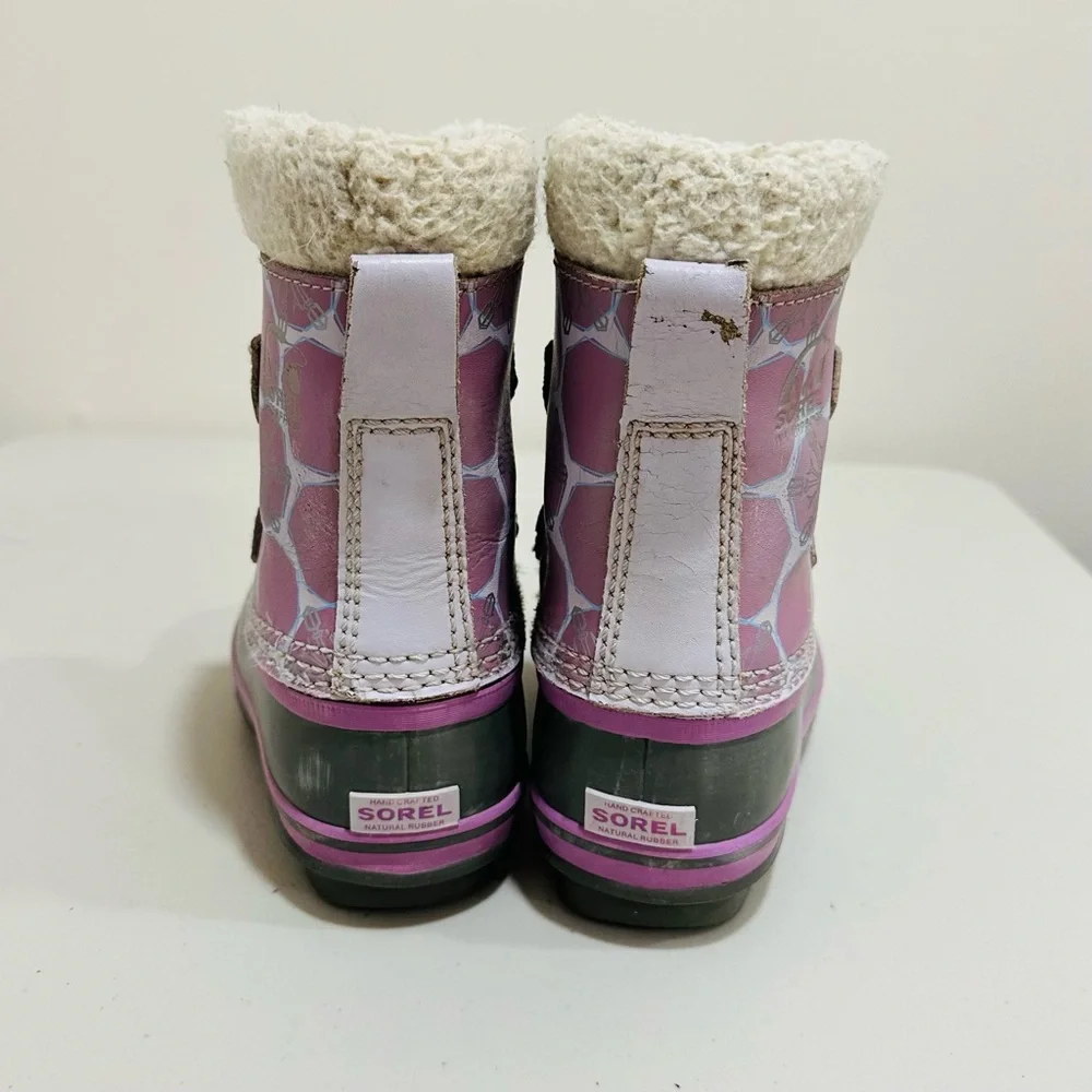 Sorel Yoot Pac Youth Lavender‎ Waterproof Faux Fur Lined Girl Boots. Size 12